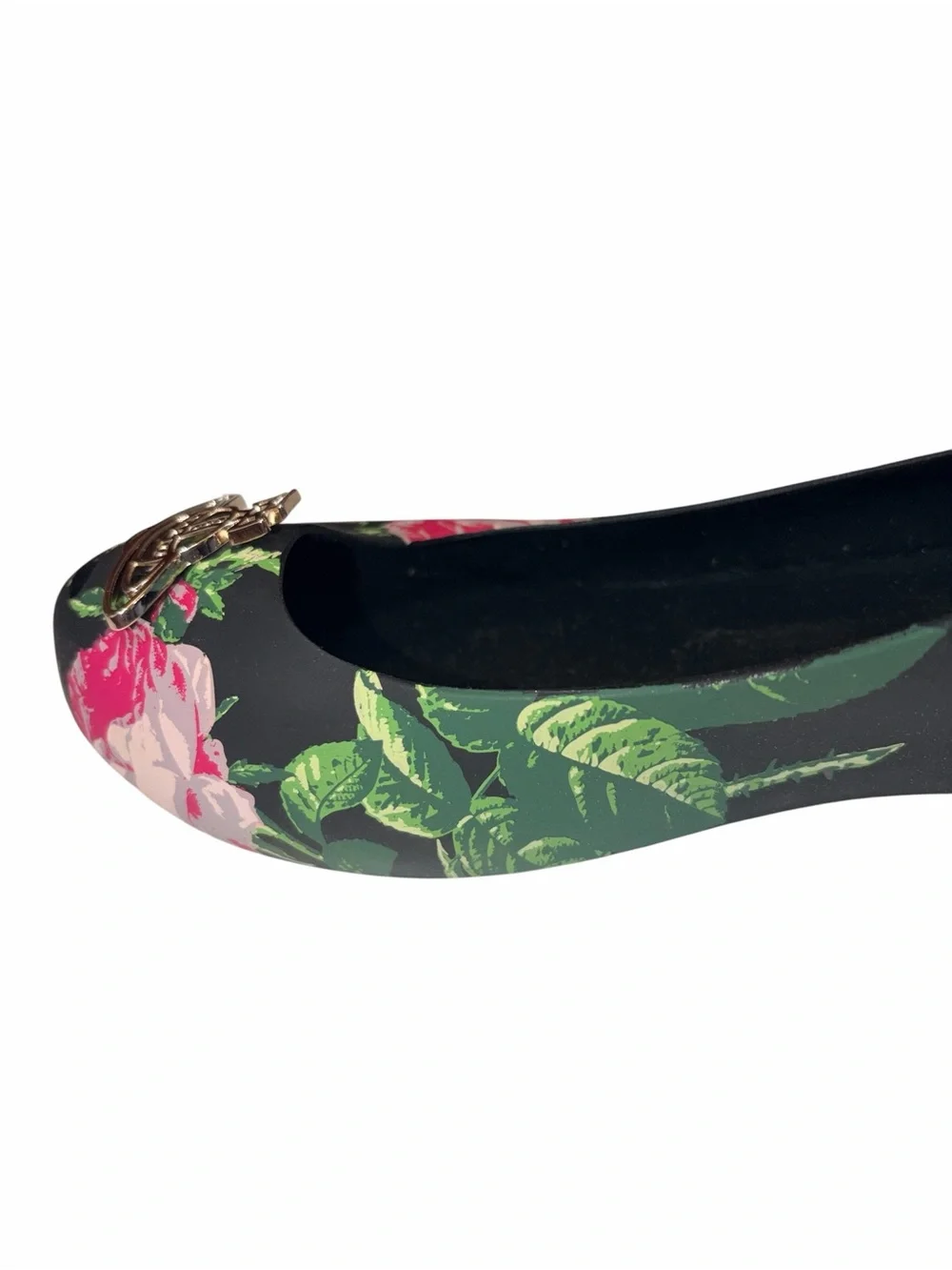 New in Box Vivienne Westwood Anglomania Melissa Roses Floral 9 Black Pink Green